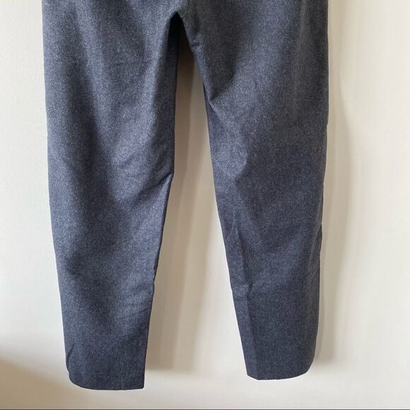 Aritzia-Wilfred Dark Grey Wool Blend Tie Front Ankle Pants (Size:4) - Picture 10 of 13